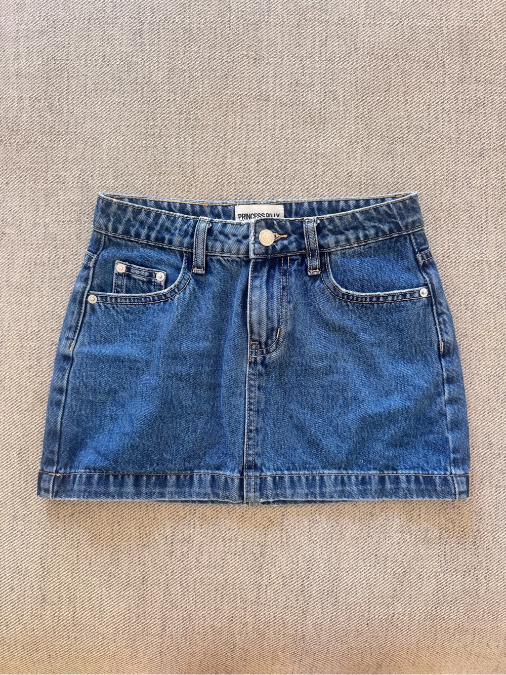 Princess Polly Blue Denim Mini Skirt